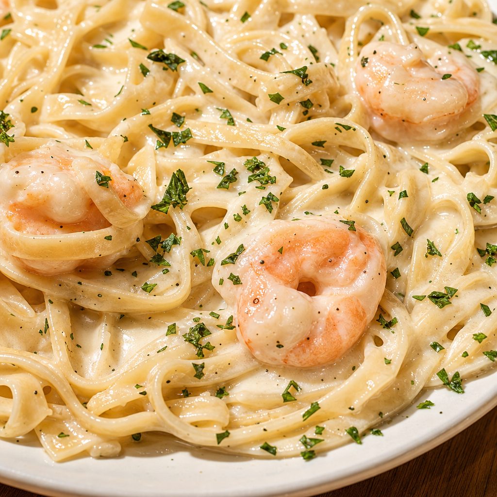 Shrimp Alfredo.