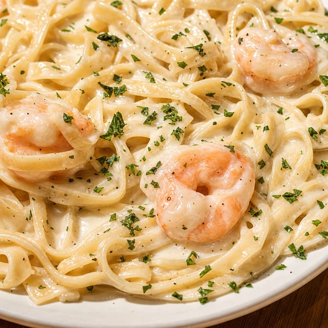 Shrimp Alfredo.