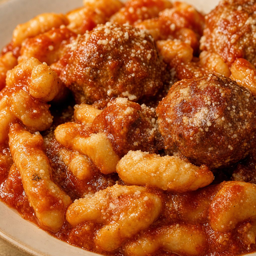 Cavatelli & Meatballs.