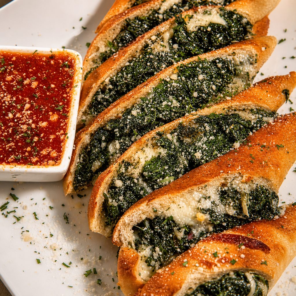Spinach & Portabella Calzone.