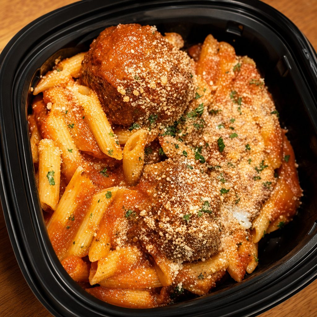 Penne & Meatballs.